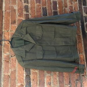 Olive drab wool military surplus Ike Eisenhower style dress jacket small